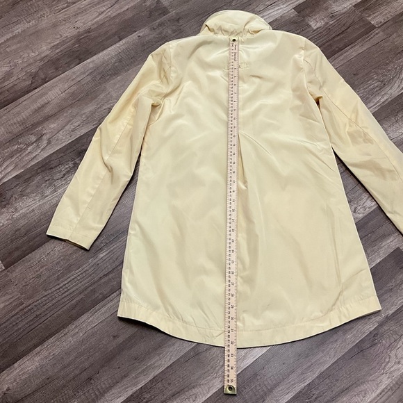 Via Spiga Women’s Mock Neck Plain Long Sleeve Raincoat Sz Extra Small In Yellow - Picture 12 of 16
